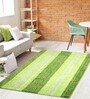 Green Stripe Microfiber 6X9 Ft Carpet