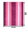 Pink Stripe Microfiber 4X6 Ft Carpet