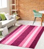 Pink Stripe Microfiber 4X6 Ft Carpet