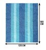 Blue Stripe Microfiber 4X6 Ft Carpet