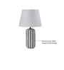 Striped Ceramic Table Lamp-Black and White