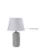Striped Ceramic Table Lamp-Black and White