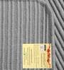 Grey Polyester Plain Solids 5 x 7 Feet Machine Made Carpet