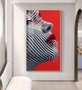 Stripes of Distinction Glass Finish Vertical Wall Art