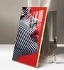 Stripes of Distinction Glass Finish Vertical Wall Art