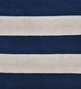 Blue Striped Wool 4 ft x 6 ft Hand Loom Carpet