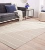 Stripe Pattern Wool Hand Woven 4 X 6 Feet Carpet