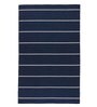 Blue Wool Geometrical 5  x 8  Feet Hand Woven Carpet