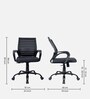 Stroke Breathable Mesh  Ergonomic Chair In Black Colour