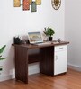 Strongman Writing Table With Oxford High Back Chair (Combo) in Brown & Black Finish