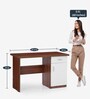 Strongman Writing Table With Oxford High Back Chair (Combo) in Brown & Black Finish