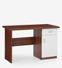 Strongman Writing Table With Oxford High Back Chair (Combo) in Brown & Black Finish