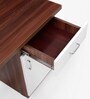 Strongman Writing Table With Oxford High Back Chair (Combo) in Brown & Black Finish
