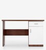 Strongman Writing Table With Oxford High Back Chair (Combo) in Brown & Black Finish