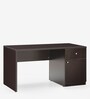 Strongman Premium Desk And Milan High Back Chair (Combo) In Brown & Black