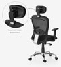 Strongman Premium Desk And Milan High Back Chair (Combo) In Brown & Black