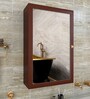 Structured Brown Engineered Wood Bathroom Cabinet