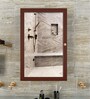 Structured Brown Engineered Wood Bathroom Cabinet