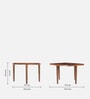 Strut Sheesham Wood Square Coffee Table in Provincial Teak Finish with Tinted Glass