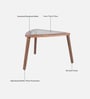 Strut Sheesham Wood Triangular End Table in Provincial Teak Finish with Tinted Glass Strut Sheesham Wood Triangular End Table in Provincial Teak Finish with Tinted Glass