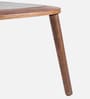 Strut Sheesham Wood Triangular End Table in Provincial Teak Finish with Tinted Glass Strut Sheesham Wood Triangular End Table in Provincial Teak Finish with Tinted Glass