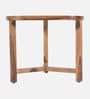 Strut Sheesham Wood Triangular Side Table in Provincial Teak Finish with Tinted Glass Strut Sheesham Wood Triangular Side Table in Provincial Teak Finish with Tinted Glass