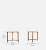 Strut Sheesham Wood Triangular Side Table in Provincial Teak Finish with Tinted Glass Strut Sheesham Wood Triangular Side Table in Provincial Teak Finish with Tinted Glass