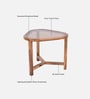 Strut Sheesham Wood Triangular Side Table in Provincial Teak Finish with Tinted Glass Strut Sheesham Wood Triangular Side Table in Provincial Teak Finish with Tinted Glass