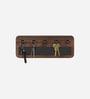 Brown Maple Wooden Wall Mounted Key Holder Hanger with 5 Knobs Maple