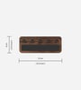 Brown Maple Wooden Wall Mounted Key Holder Hanger with 5 Knobs Maple