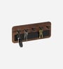 Brown Maple Wooden Wall Mounted Key Holder Hanger with 5 Knobs Maple