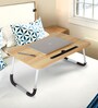 Stud Portable Laptop Table in Beige Colour