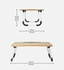 Stud Portable Laptop Table in Beige Colour