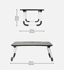 Stud Portable Laptop Table in Walnut Finish