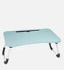 Stud Portable Laptop Table with Drawer in Blue Colour