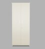 Studio 2 Door Wardrobe in Frosty White Colour