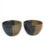 Studio 300ml Brown & Blue Ceramic (Set of 2) Dinner Bowl