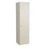 Olivia 1 Door Wardrobe in Frosty White Finish