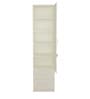 Olivia 1 Door Wardrobe in Frosty White Finish