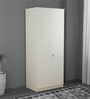 Studio 2 Door Wardrobe in Frosty White Colour