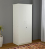 Studio 2 Door Wardrobe in Frosty White Colour