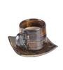 Studio Pottery 110ml Brown Ceramic (Set of 12) Tea Cup & Saucer Set
