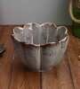 Studio Pottery 900ml Flower Brown Ceramic Serving Bowl