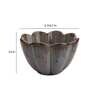 Studio Pottery 900ml Flower Brown Ceramic Serving Bowl