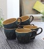 Jaxen 150ml Green (Set of 6) Ceramic Coffee Mug