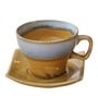 Studio Glazed 170ml Brown & Blue Ceramic (Set of 12) Tea Cup & Saucer Set