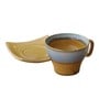 Studio Glazed 170ml Brown & Blue Ceramic (Set of 12) Tea Cup & Saucer Set