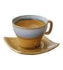Studio Glazed 170ml Brown & Blue Ceramic (Set of 12) Tea Cup & Saucer Set