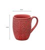 Studio Pottery Glazed 300ml Red (Set of 2) Ceramic Coffee Mug
