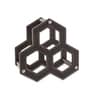 Studio Premium Faux Leather 3-Bottle Wine Rack Modern Hexagon Design Tabletop Wine Holder
